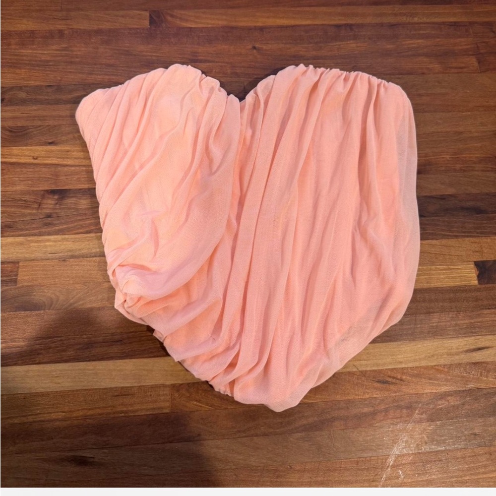 Peach Strapless Dress